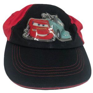 Disney Pixar Cars childrens hat cap Lightning Mcqueen Towmater hook and loop red